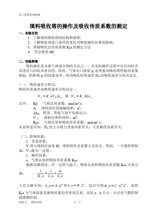 化工原理实验—吸收