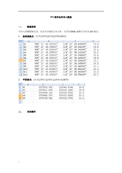 RTK软件如何导入数据