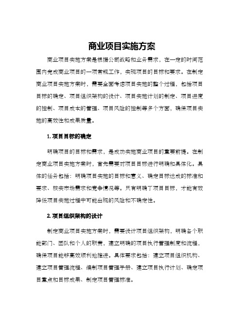 商业项目实施方案