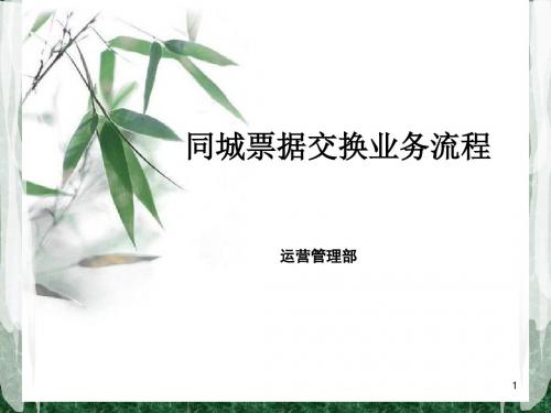同城票据交换业务流程ppt课件