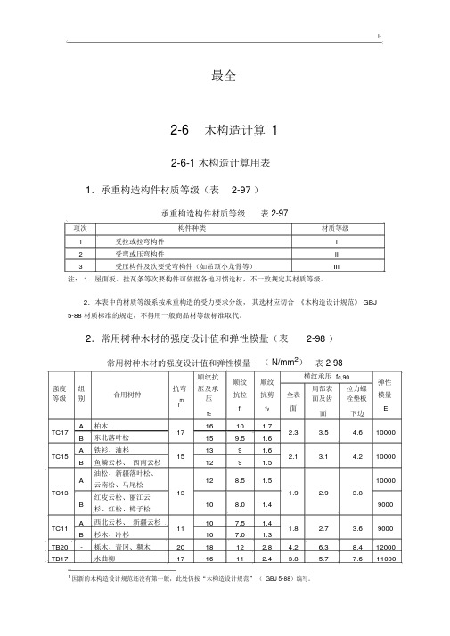 完整木结构计算