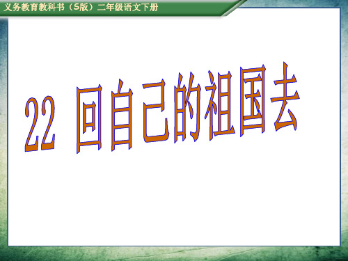 S版二年级语文下册22回自己的祖国去(课件)