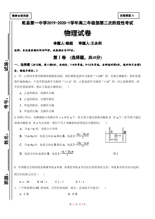 试题格式模板1 - 副本