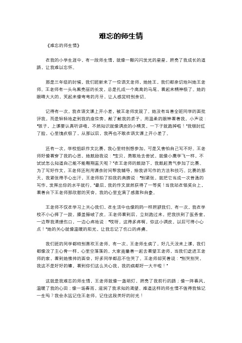 难忘的师生情