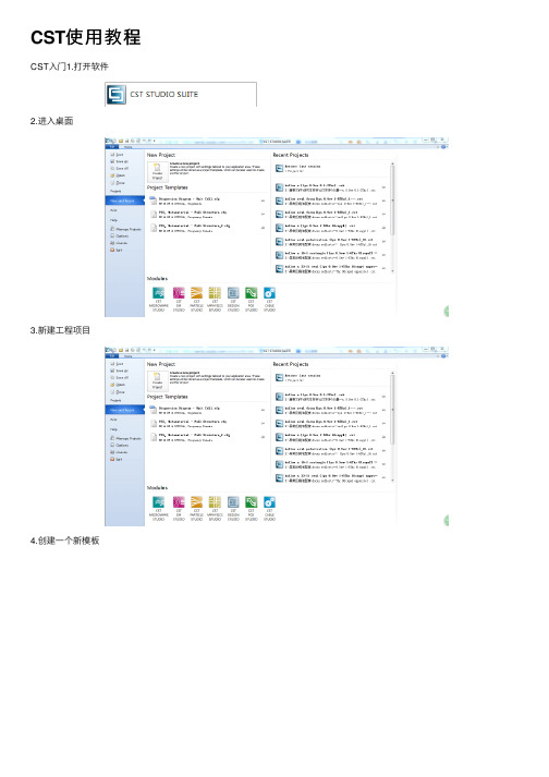 CST使用教程