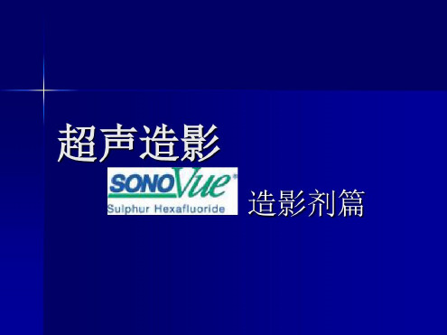 超声造影之造影剂篇资料-2022年学习资料