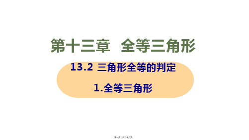 新华师大版八年级上册初中数学 1-全等三角形 教学课件