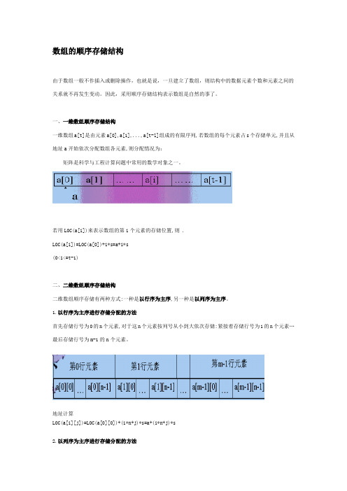 矩阵的存储方法