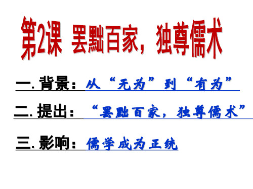 2课1第罢黜百家独尊儒术