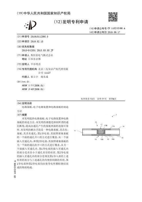 【CN110248466A】电路基板、电子电路装置和电路基板的制造方法【专利】