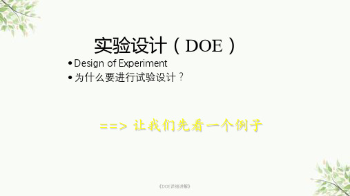 《DOE详细讲解》课件