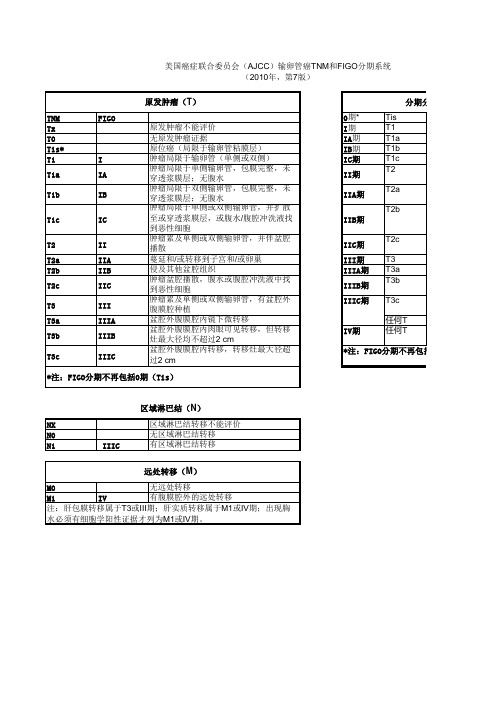 输卵管癌分期