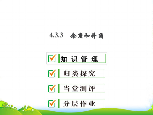 人教版七年级上册数学课件 433 余角和补角