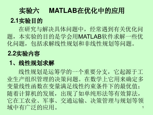 matlab数学实验六