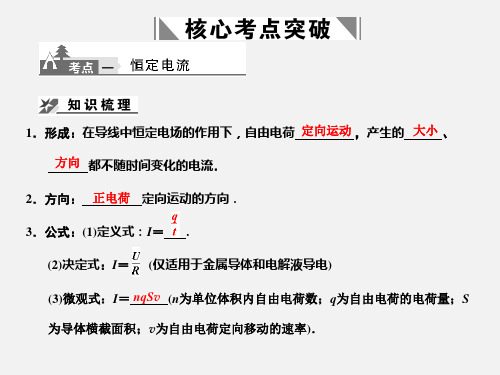 高考物理 一轮复习 第1课时 部分电路欧姆定律 电阻定律 人教大纲