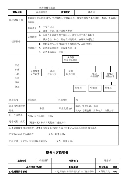 5收银组长