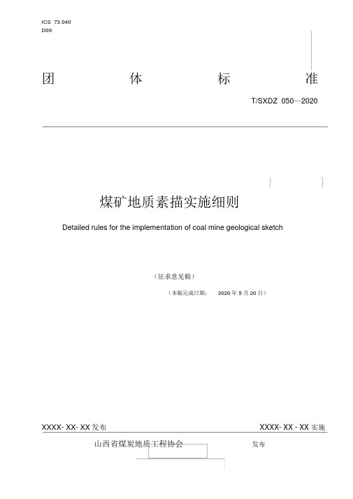 煤矿地质素描实施细则