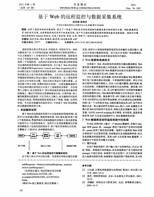 基于Web的远程监控与数据采集系统