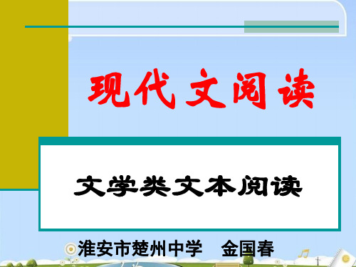 高考复习现代文阅读文学类文本阅读ppt