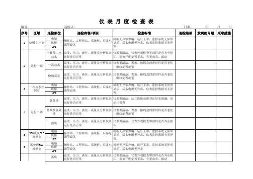 仪表月度巡检表 (1)