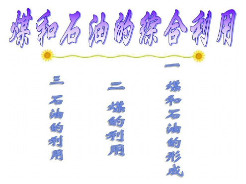 九年级化学煤和石油的综合利用