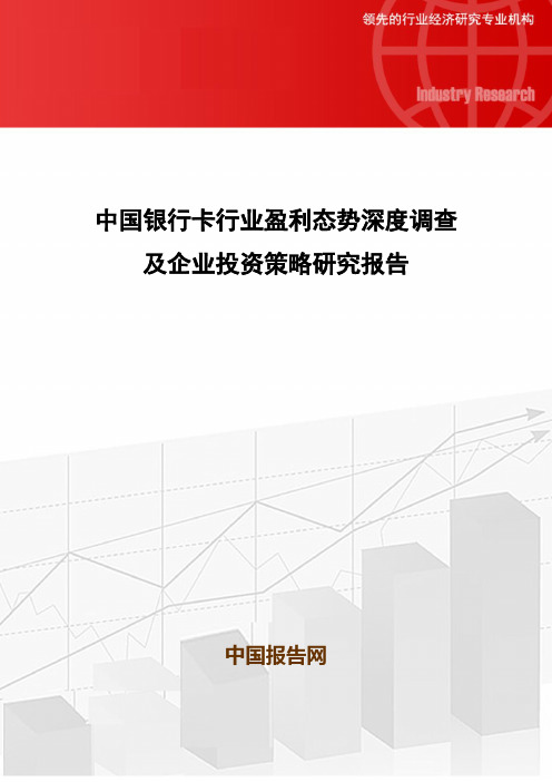 中国银行卡行业盈利态势深度调查及企业投资策略研究报告