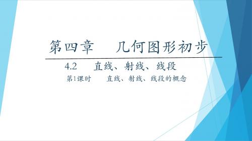 4.2直线、射线、线段  第1课时 直线、射线、线段的概念(优秀经典训练作业及答案详解)