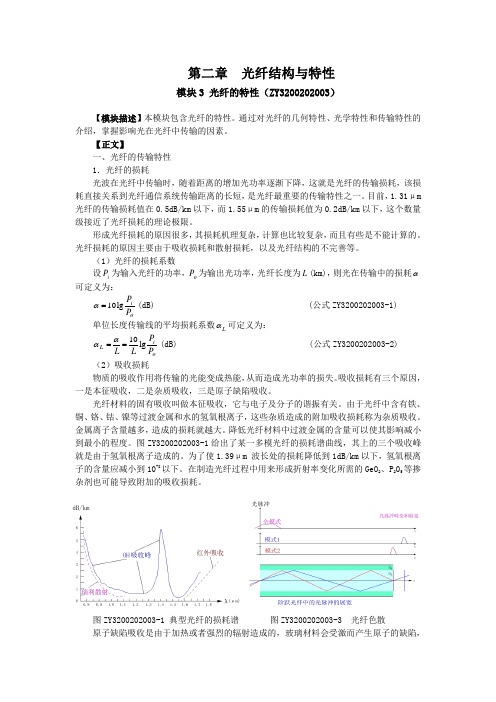 ZY3200202003 光纤的特性