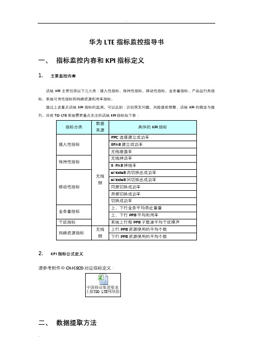 华为LTE指标监控(后台必读)