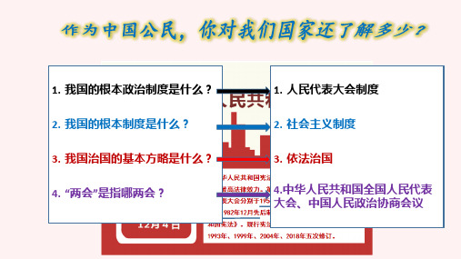 人教版道德和法治八年级下2.1坚持依宪治国(17张PPT)