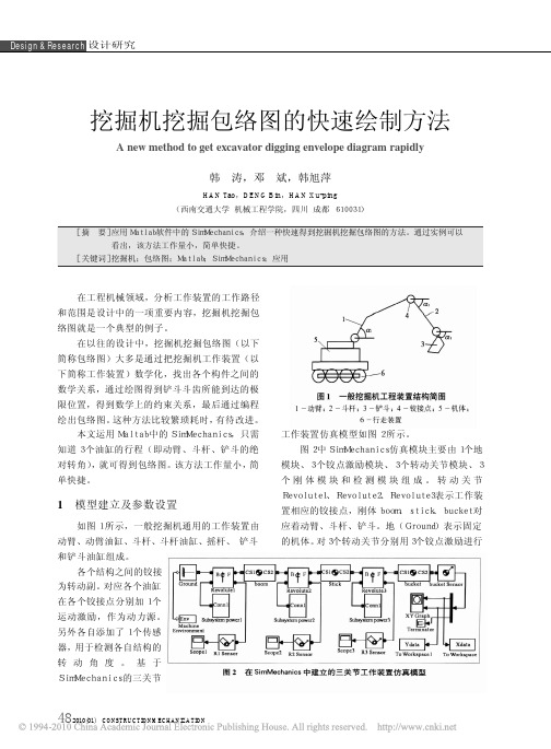 挖掘机挖掘包络图的快速绘制方法