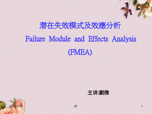 FMEA失效模式及效应分析说明(ppt 58页)