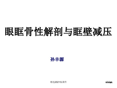 眼眶骨性解剖与眶壁减压