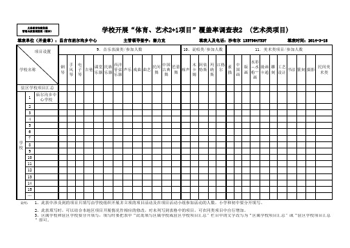 4、体艺2+1项目统计表