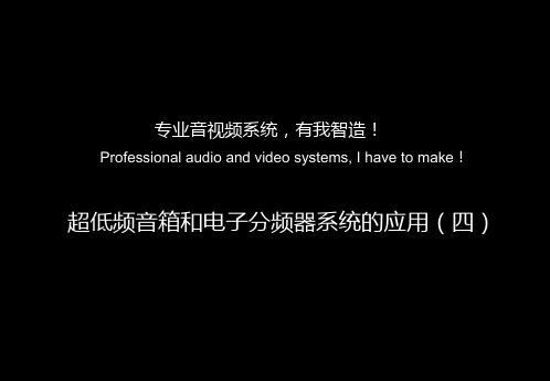 超低频音箱和电子分频器系统的应用