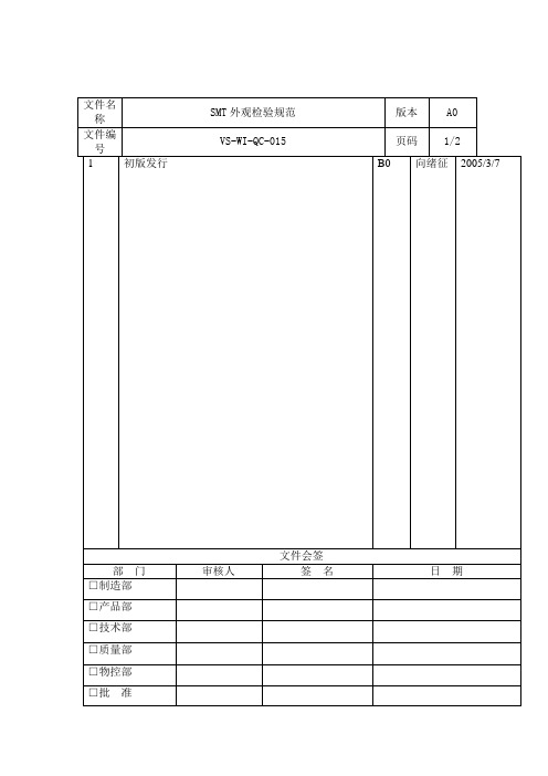 SMT外观检验指导书1