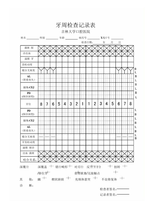 牙周检查表