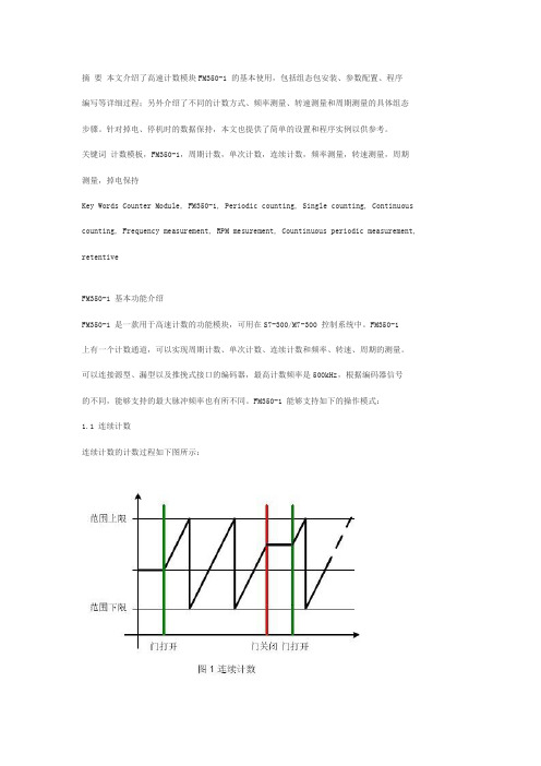 高速计数模块FM350-1 的基本使用