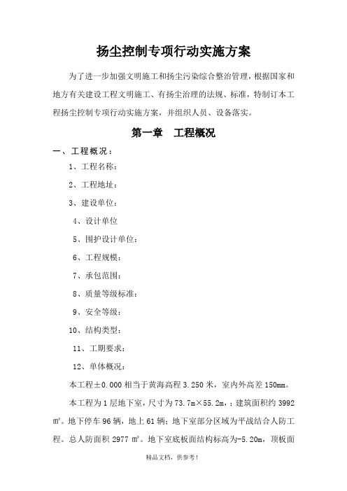 扬尘控制专项行动实施方案