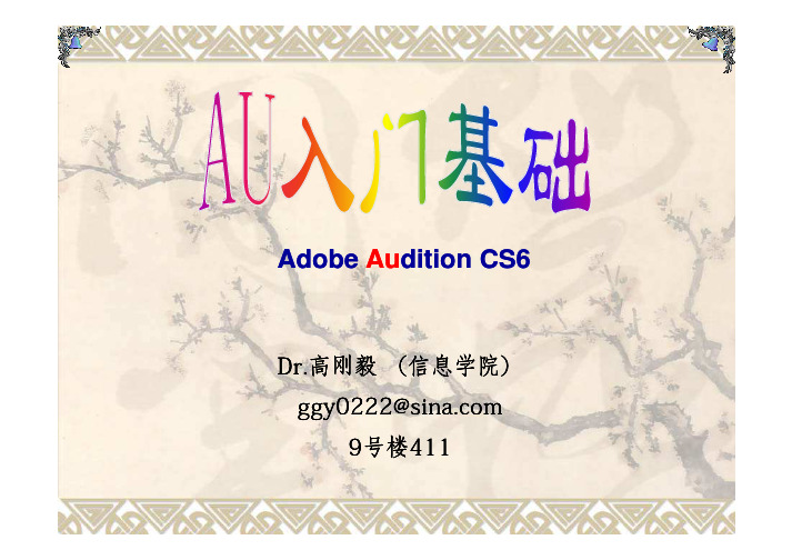 Adobe Audition CS6入门基础