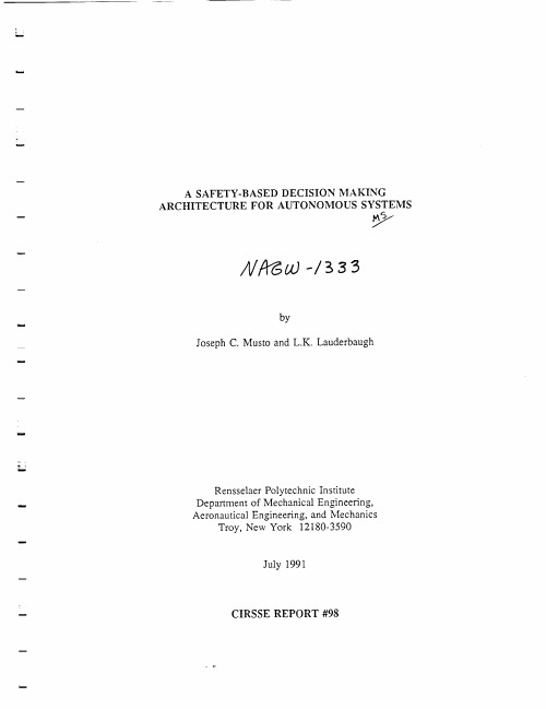 A Safety-Based Decision Making Architecture for Autonomous Systems