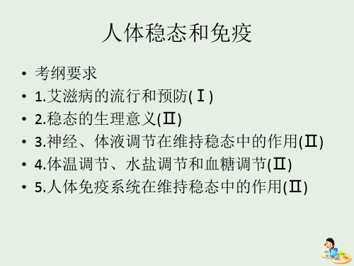 高中生物人体的稳态与免疫课件