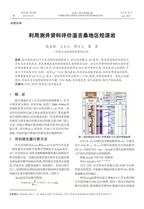 利用测井资料评价温吉桑地区烃源岩