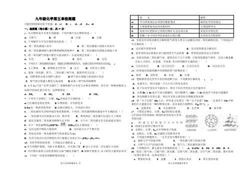 九年级第五章化学测试题