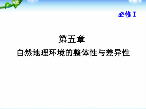 人教版高考地理必修(一)一轮复习课件:第5章-自然地理环境的整体性与差异性 (共95张PPT)