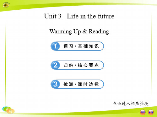 人教版高二英语必修五Unit 3 Warming Up & Reading