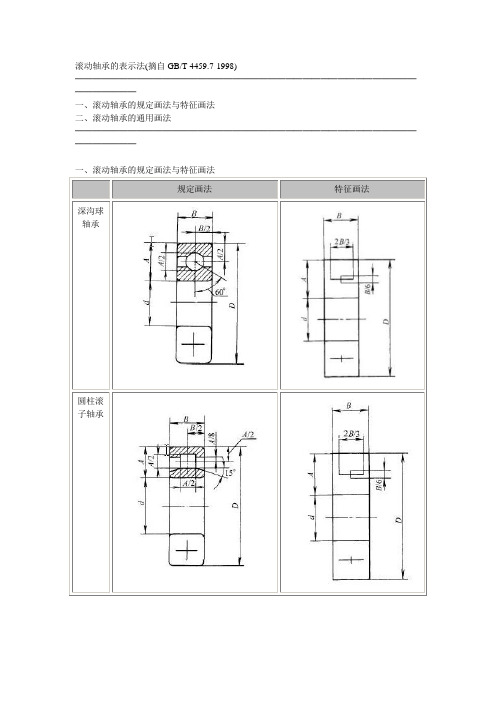 滚动轴承的表示法