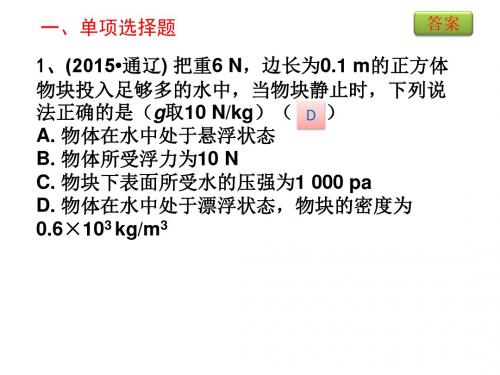 2015年中考物理__浮力