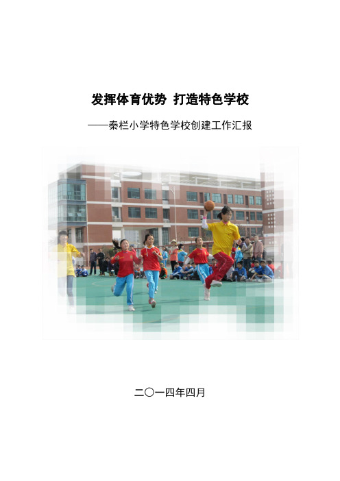 秦栏小学特色学校创建工作汇报