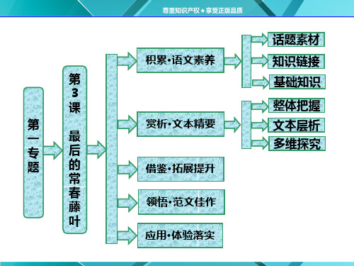 第一专题  第3课  最后的常春藤叶